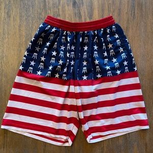 Men’s Barstool American Flag Shorts. Size XL.